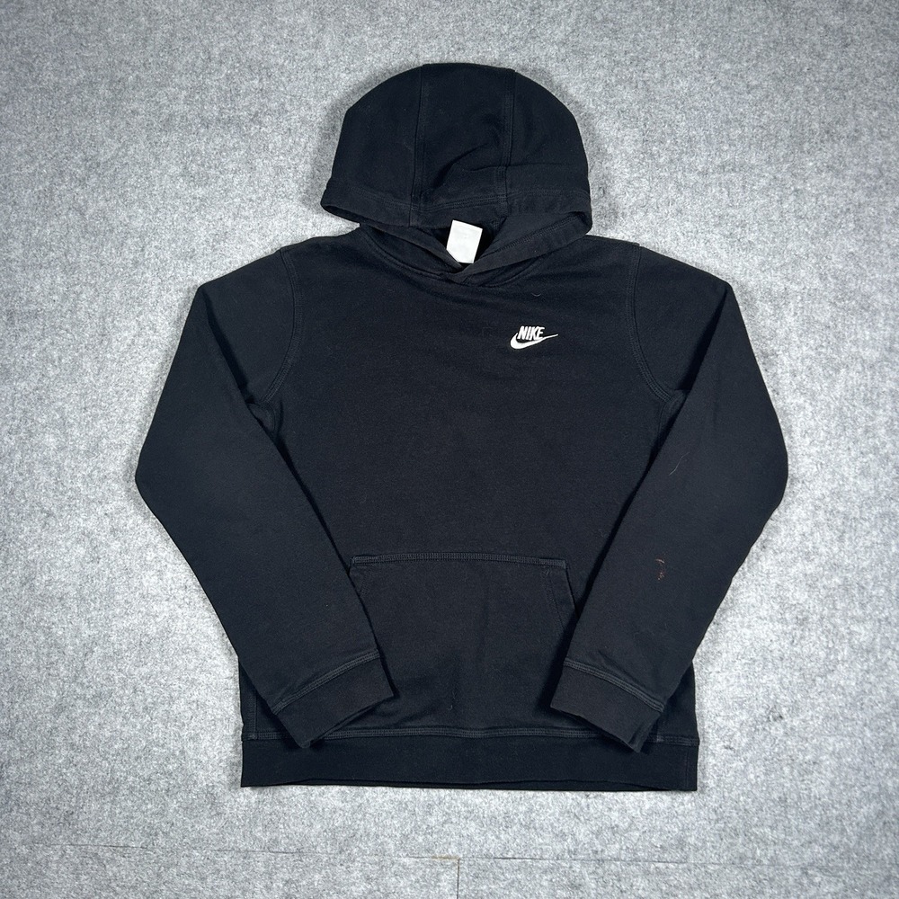 Nike Pullover Hoodie Women's Size XL Black Side Swoosh Logo Athletic Sweater